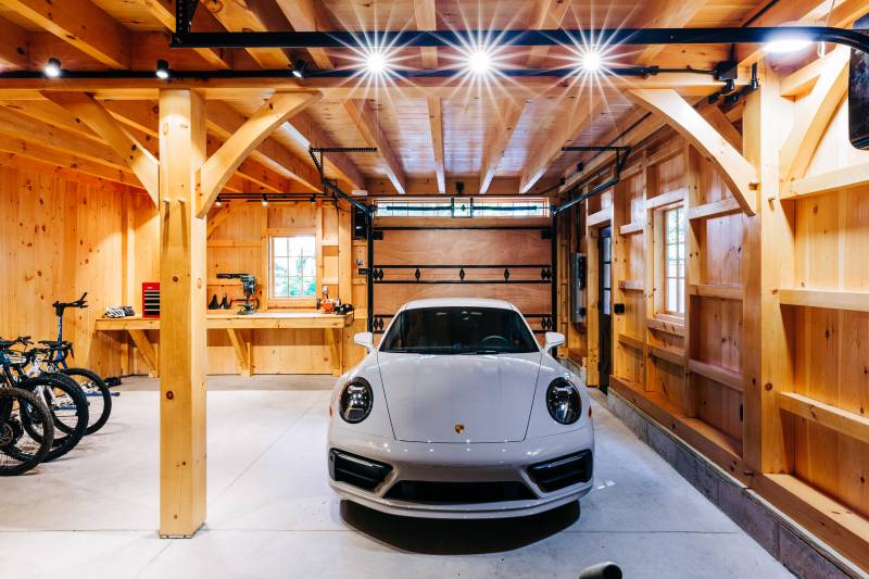 One of Two Overhead Doors • Entry Door on the Right