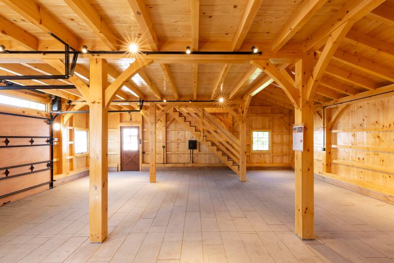 10' First Floor Ceiling Height • Post & Beam Barn