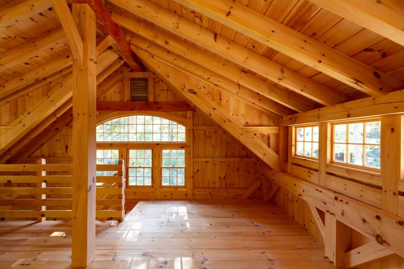 Under One of the Transom Dormers • Plenty of Space