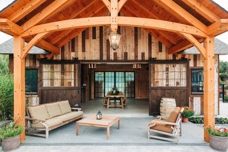 A Peek Inside the Pool House • Timber Framing