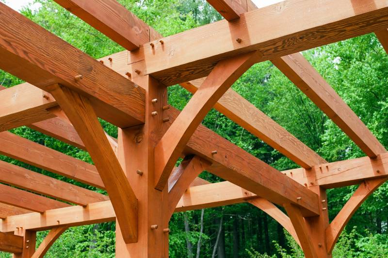 Douglas Fir Timbers • Timber Frame Pergola