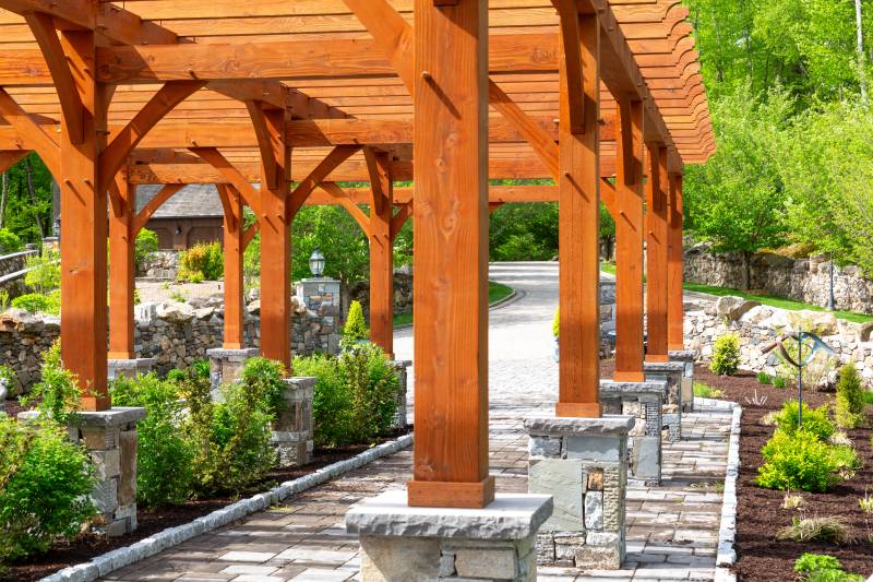 Stone Piers Hold Each Post