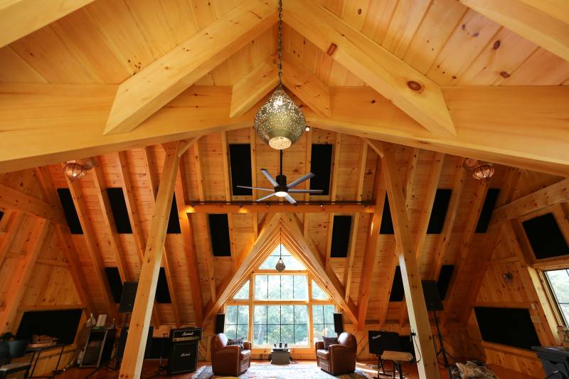 From One Reverse Gable Dormer to the Other • Timber Frame Barn