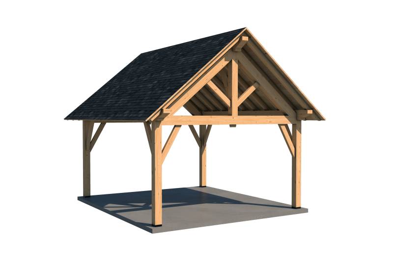 16' x 18' Telluride Timber Frame Pavilion Kit