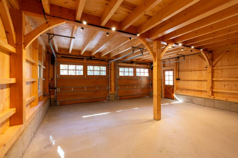 10' x 8' Spanish Cedar Overhead Doors • Authentic Post & Beam
