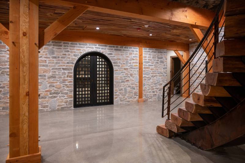 Wine Cellar • Custom Timber Frame Barn