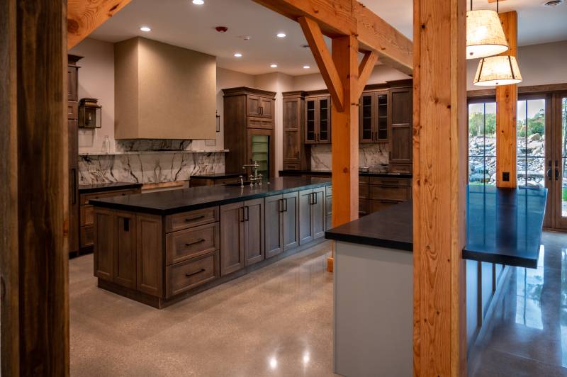 The Kitchen • Custom Timber Frame Barn