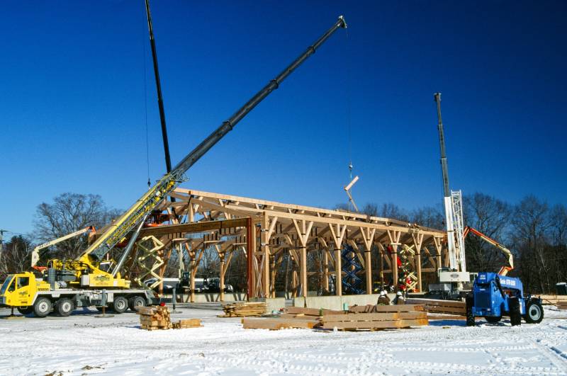 Flying Rafters to the Roof of the Hangar
