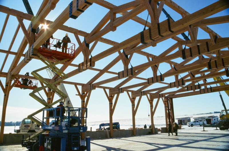 Each Truss Has Powder Coated Steel Angled Turnbuckles & Metal Strapping