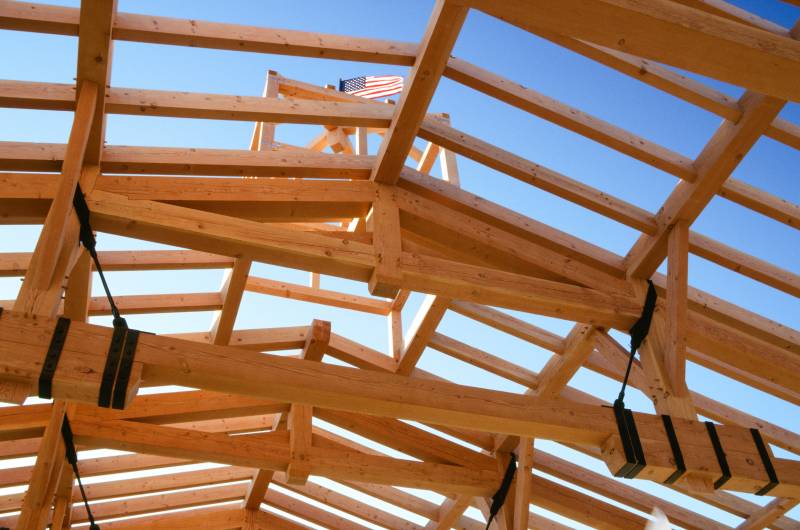 Douglas Fir Timbers Make Up This Hangar