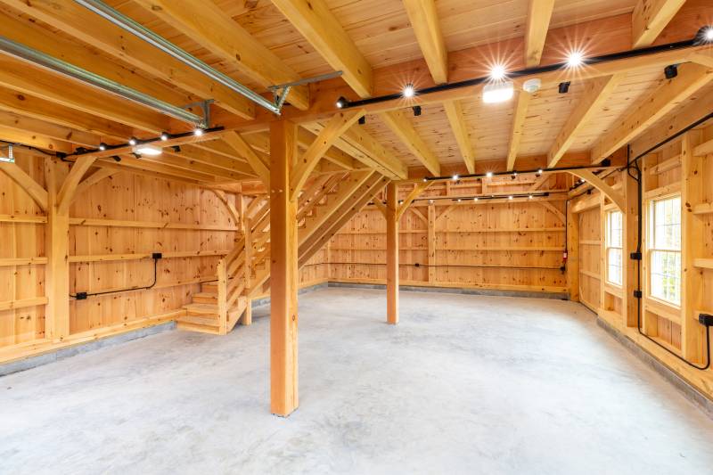 Plenty of Space Inside • Post & Beam Barn