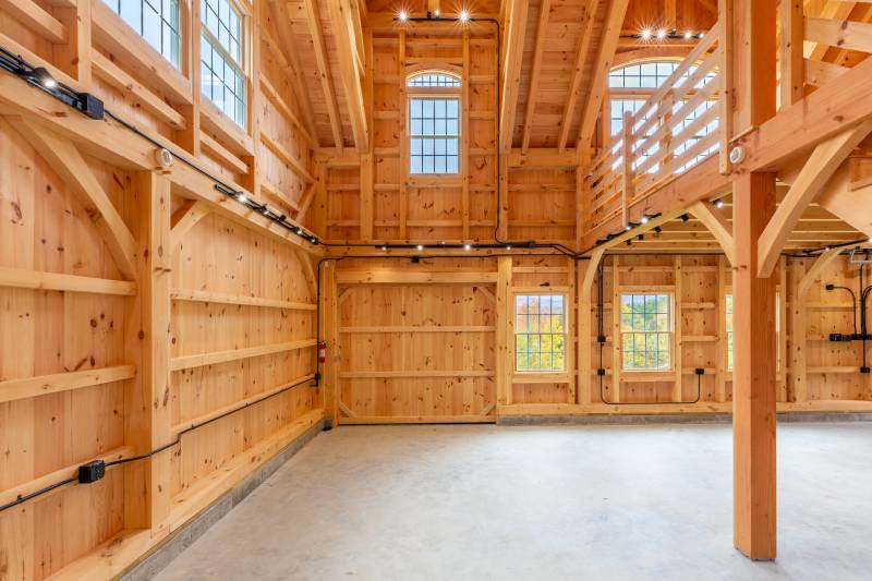 The Partial Loft Allows For Cathedral Ceilings in Part of the Barn