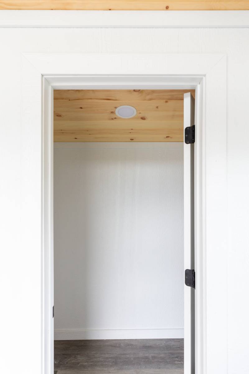 An enclosed room can be a changing space, closet, and more