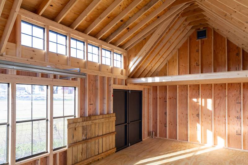 14' x 24' Grand Victorian Cape Garage Interior