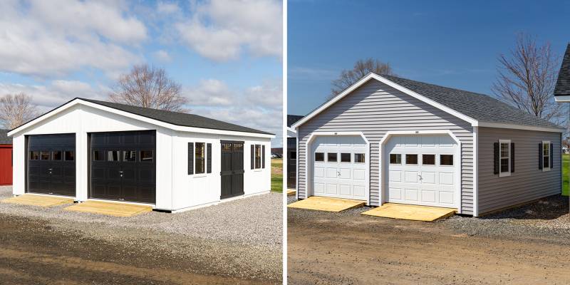 24' x 24' Classic Craftsman Garage & 24' x 24' Classic Vintage Garage
