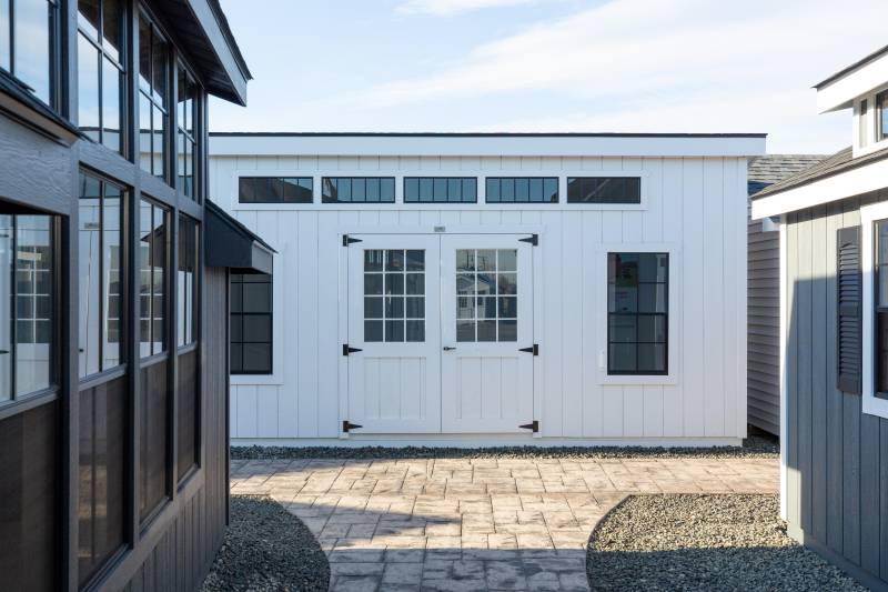 White Duratemp Siding • 24" x 48" Windows
