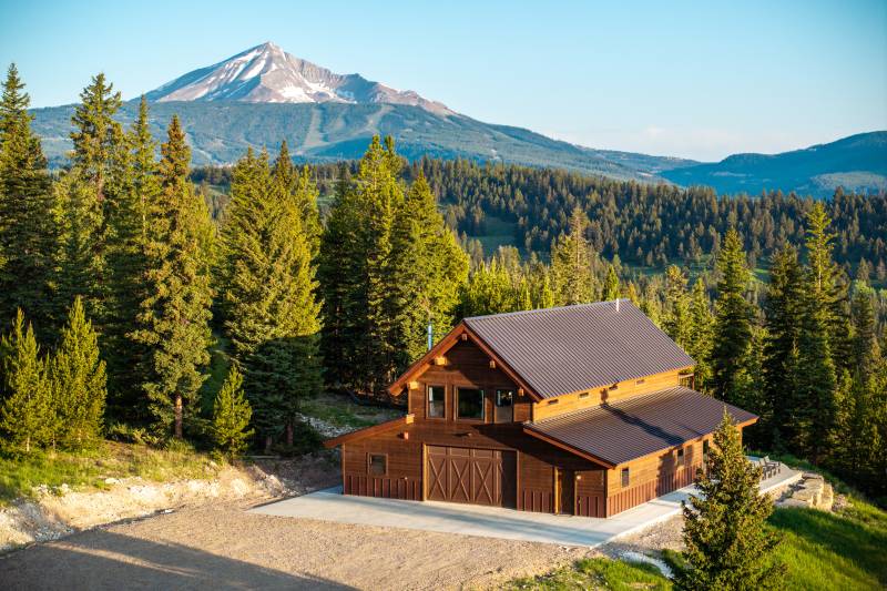 Monitor Barn with views of Lone Peak in the background