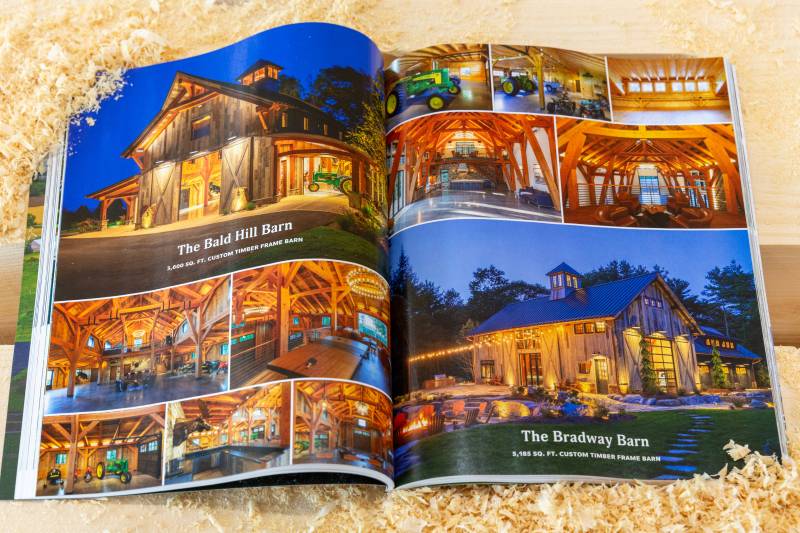 The Bald Hill Barn & The Bradway Barn Spotlights • Timber Frame Party Barn