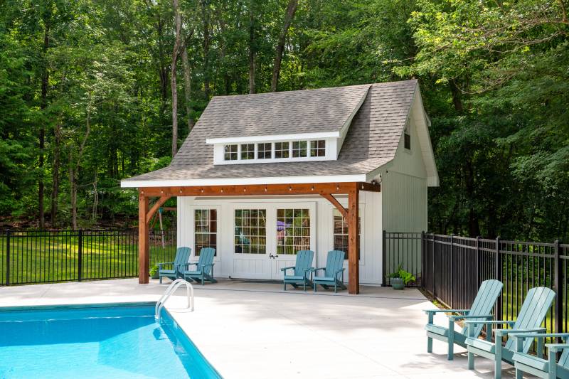 Relax by the pool in style with this Grand Victorian Cape Shed