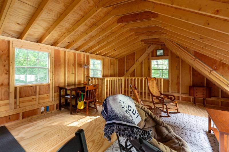 The 20' Shed Dormer adds plenty of space to the shed’s full loft