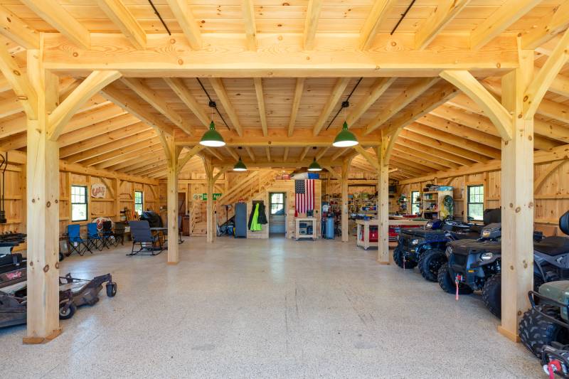 42' x 48' Pinedale Monitor Barn First Floor • post & beam timber frame barn