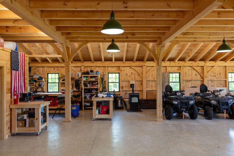 10' first floor ceiling height • Post & beam barn with authentic joinery
