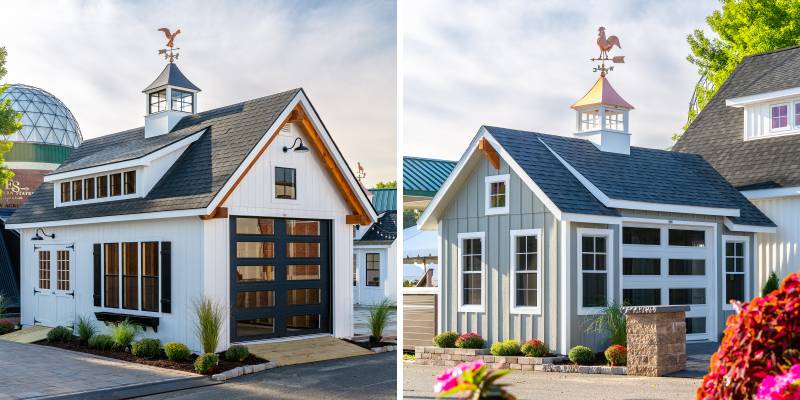 14' x 24' Grand Victorian Cape Garage & 12' x 16' Victorian Carriage House On Display at The Big E