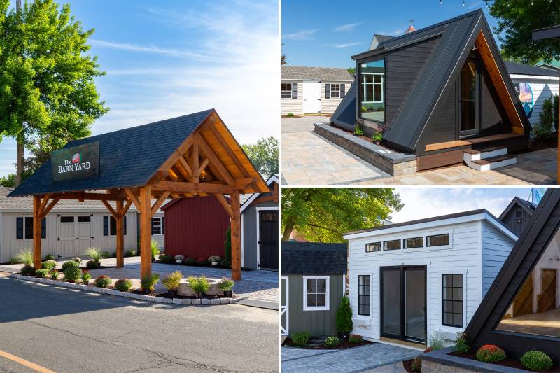Display Models On Sale at The Big E: Telluride Pavilion, A-Frame Cabin, Classic Studio