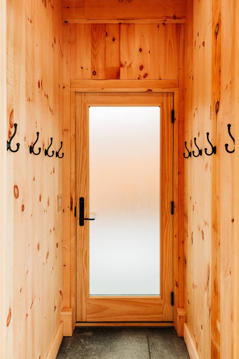The entrance to the outdoor shower