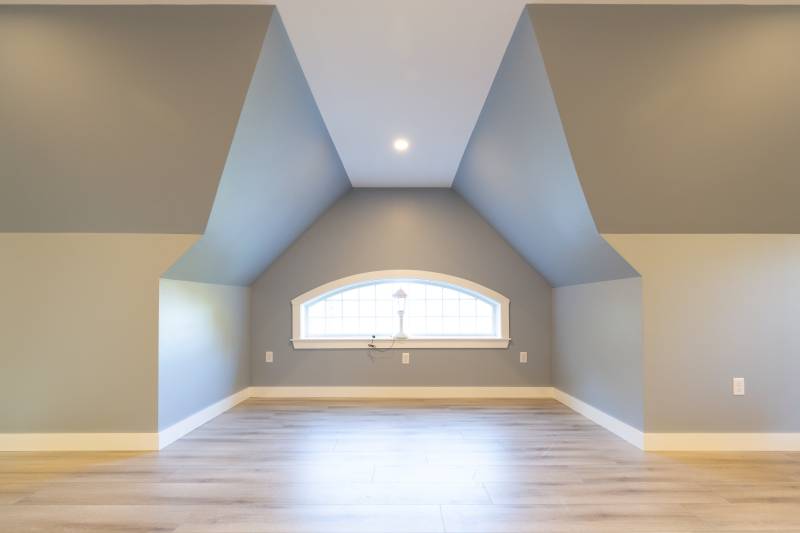 Looking out of the 20' reverse gable dormer