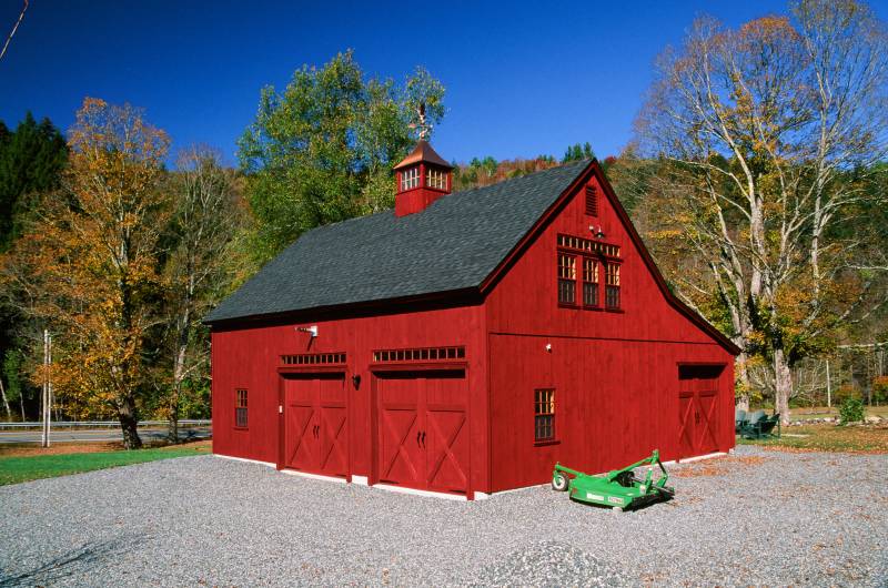 9' x 8' Pine Faced Overhead Doors • Divided Light Windows