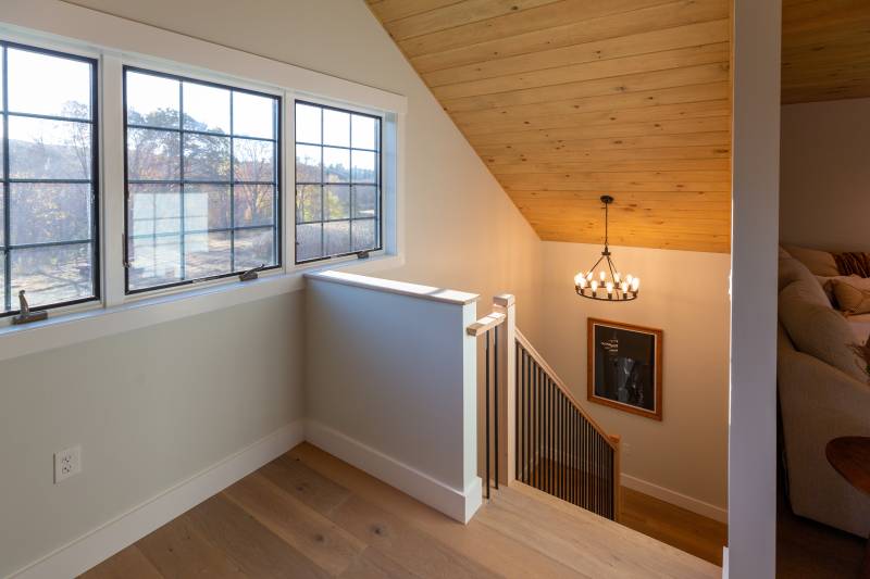 The top of the stairs in the ADU