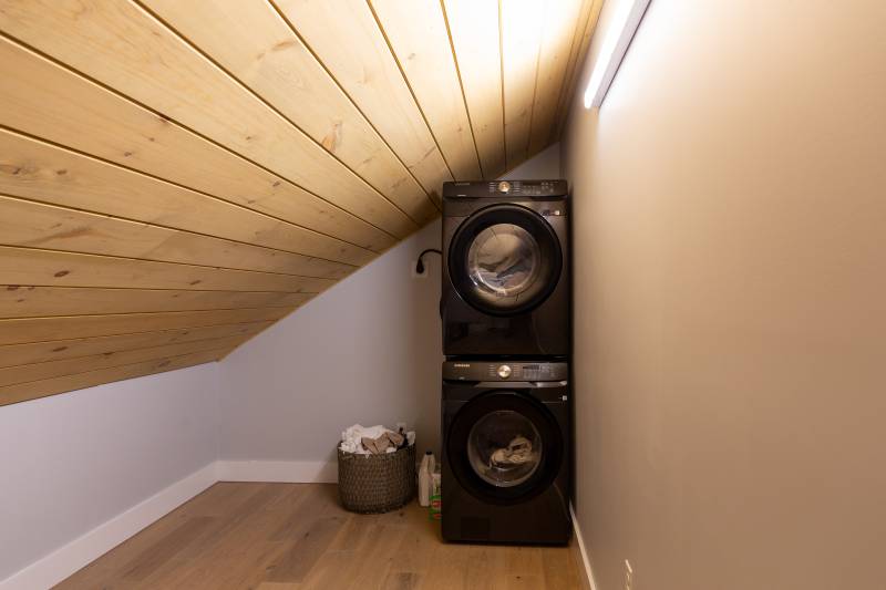 A closet has space for a washer & dryer • ADU