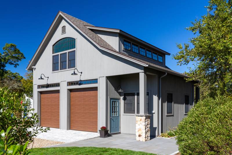 20' Transom Dormer • Timber Frame Barn by the Shore