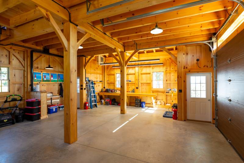 32' x 28' Lenox Carriage Barn first floor • timber frame barn garage