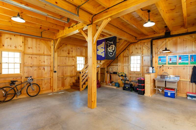 Post & beam Carriage Barn first floor garage