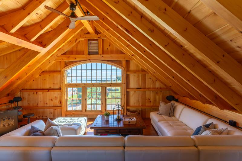 Andersen 400 Series Bow-top Window & Double-Hung Windows • post & beam barn