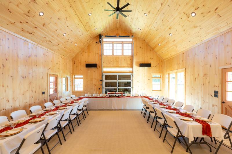 Cathedral ceilings • Pine interior siding & roof decking