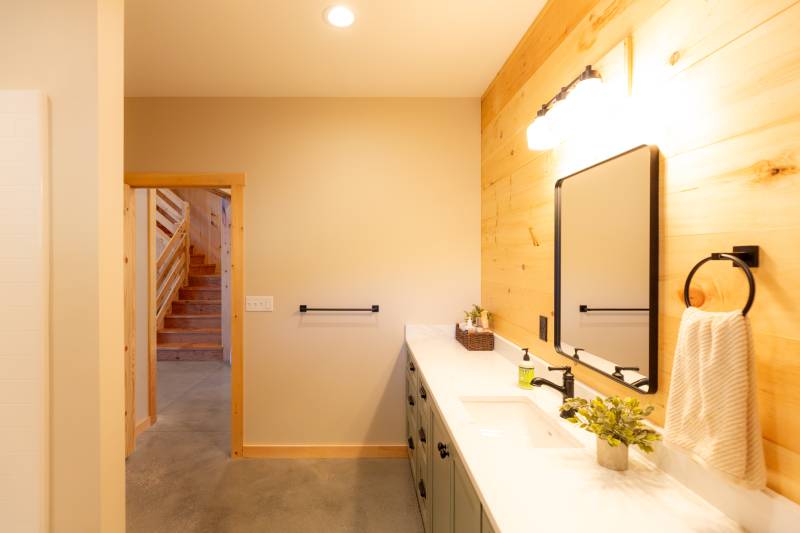 Full bathroom in the family barn