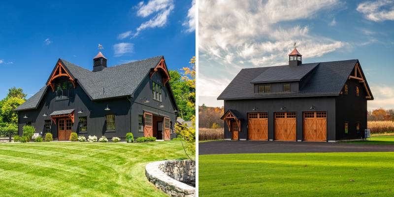 44' x 48' Belmont Saratoga Barn | 30' x 50' Newport Garage