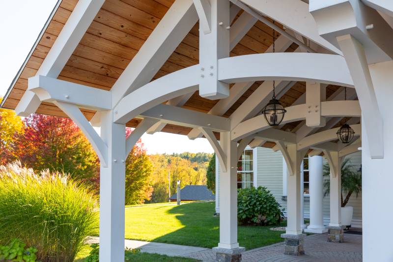 3'6" Gable Overhangs • Timber Frame Pavilion