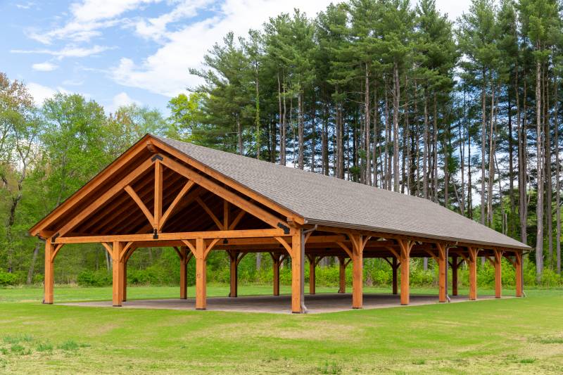 40' x 80' Bitterroot Timber Frame Pavilion, South Windsor, CT