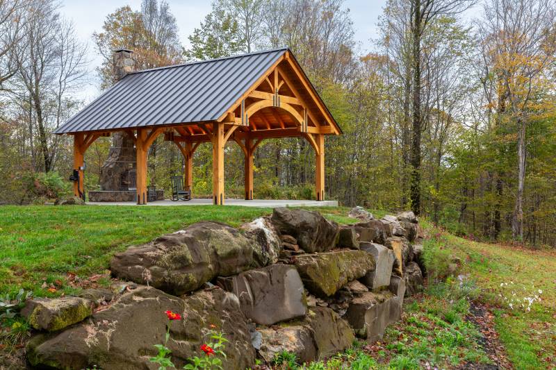 20' x 24' Alpine Timber Frame Pavilion , West Halifax, VT