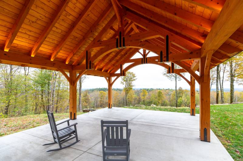 Rest and enjoy the view underneath the pavilion