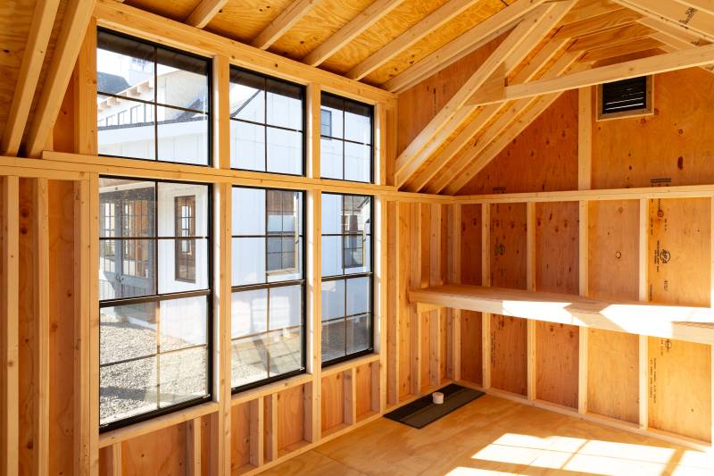 10' x 14' Victorian Cottage with 3-Pane Modern Dormer Interior