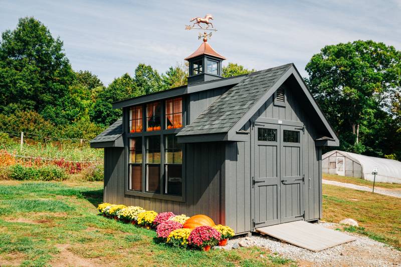 3-Pane Modern Dormer with 24" x 48" Windows • 10' x 14' Victorian Cottage