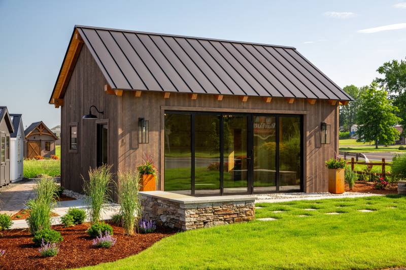 18' x 24' Montauk Timber Frame Pool House Shown with Options