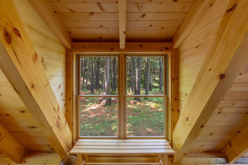 Double hung windows in the 7' shed dormer