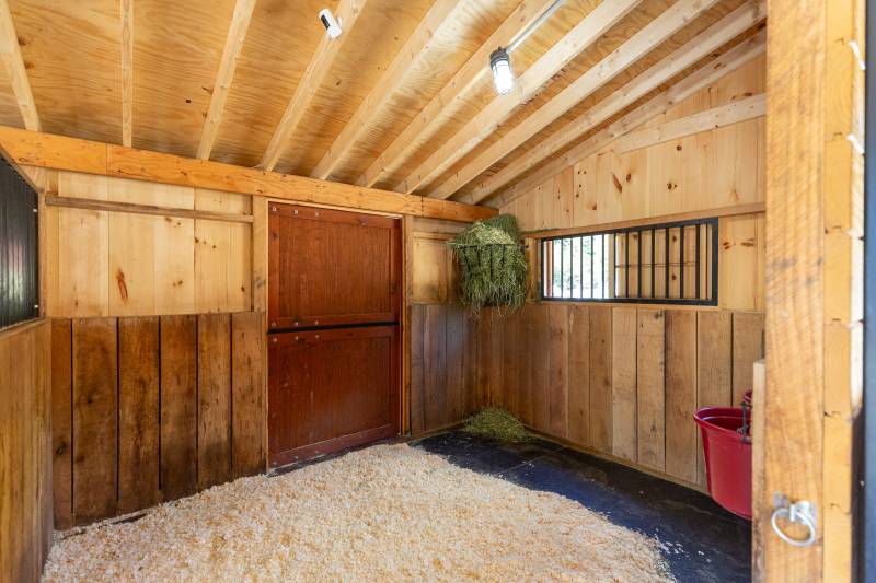 Inside one of the horse’s stalls