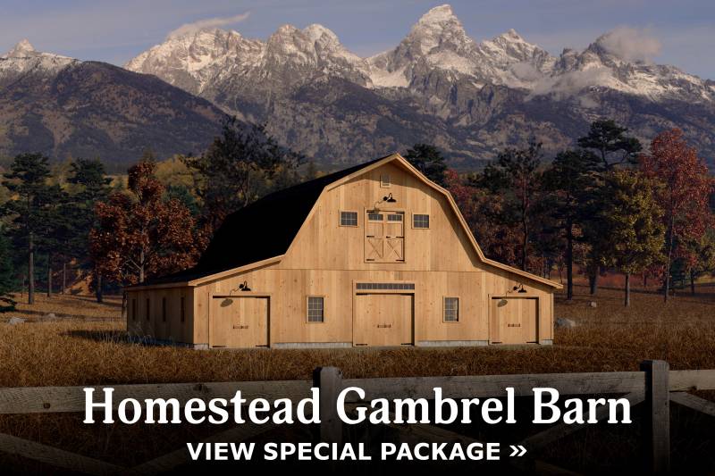 Homestead Gambrel Barn - View Special Package